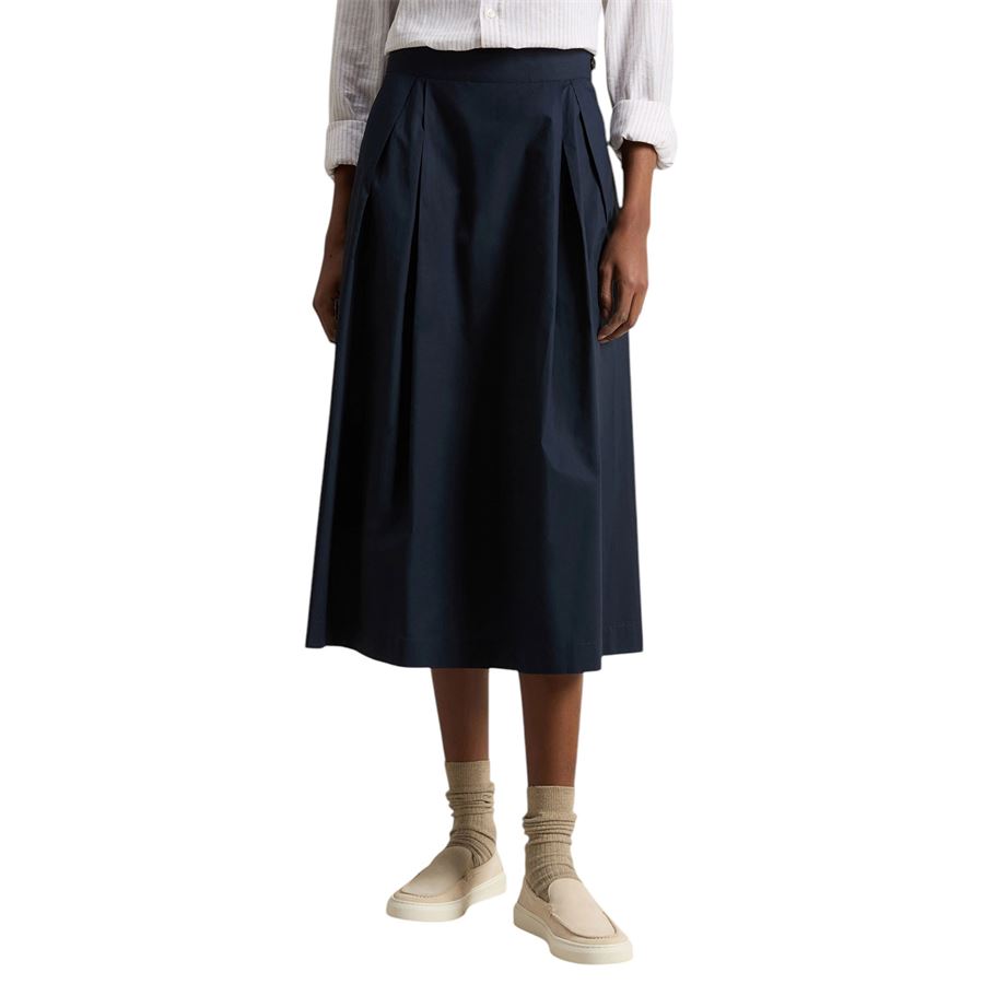 Gonna in popeline di puro cotone da donna Woolrich | CFWWSK00683989